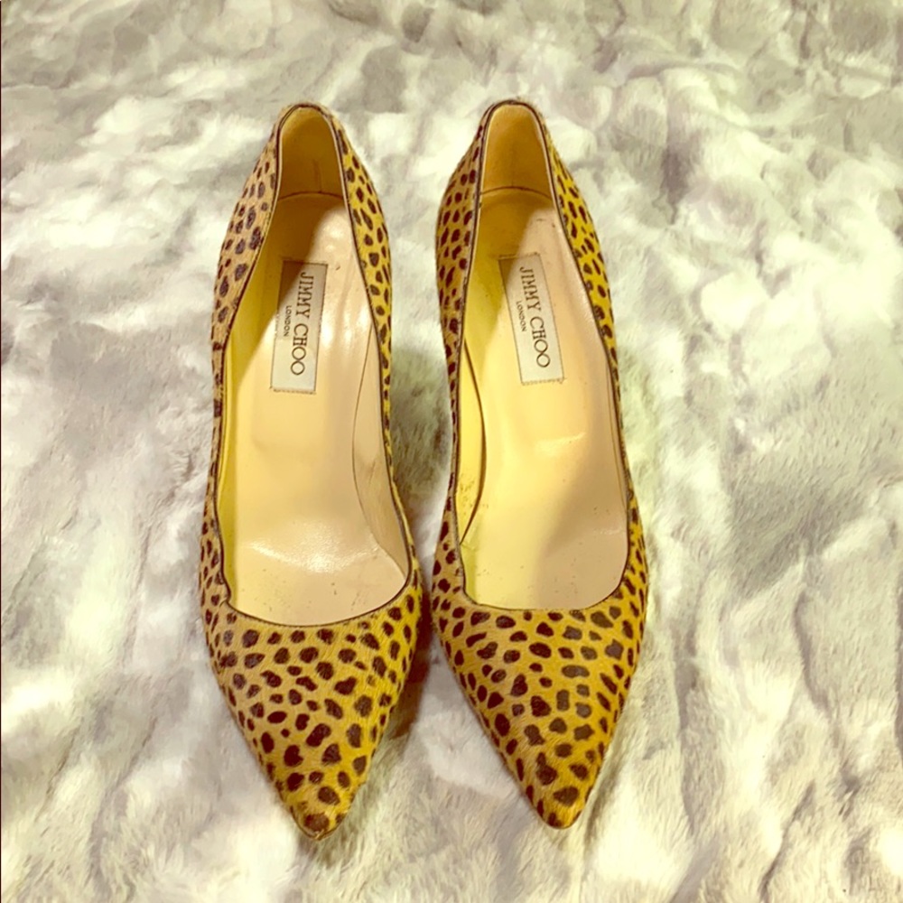 Jimmy Choo Pony Hair Leopard Heels size 40